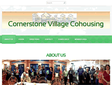 Tablet Screenshot of cornerstonecohousing.org